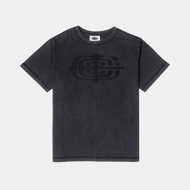 Stencil Tee Washed Black