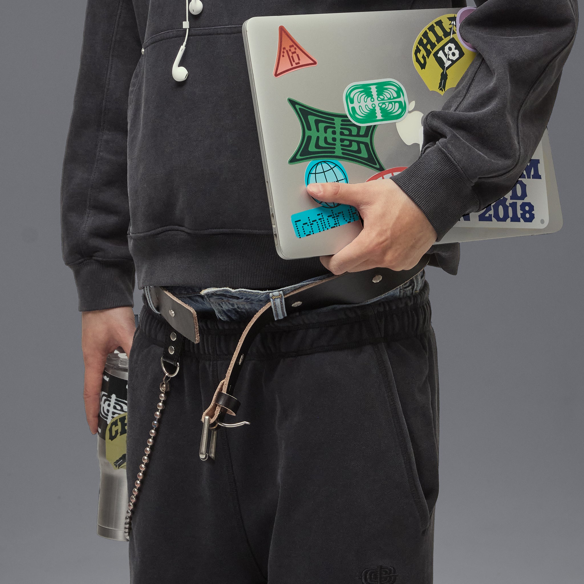 Studded Logo Belt