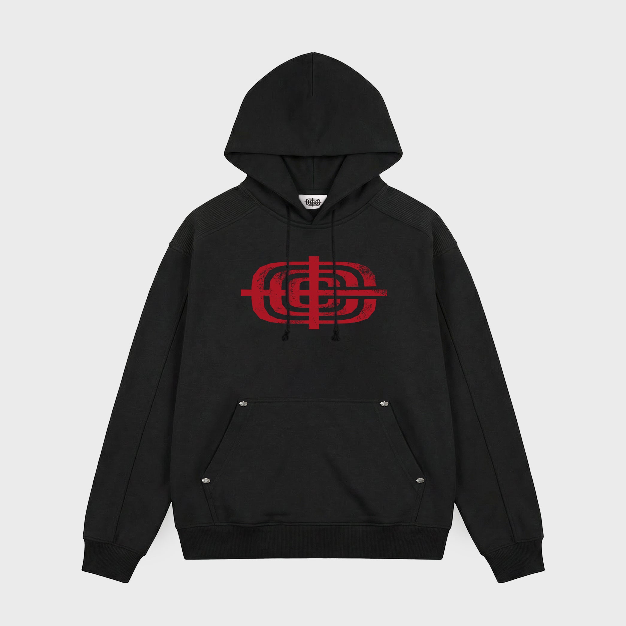 Rib Hoodie Black