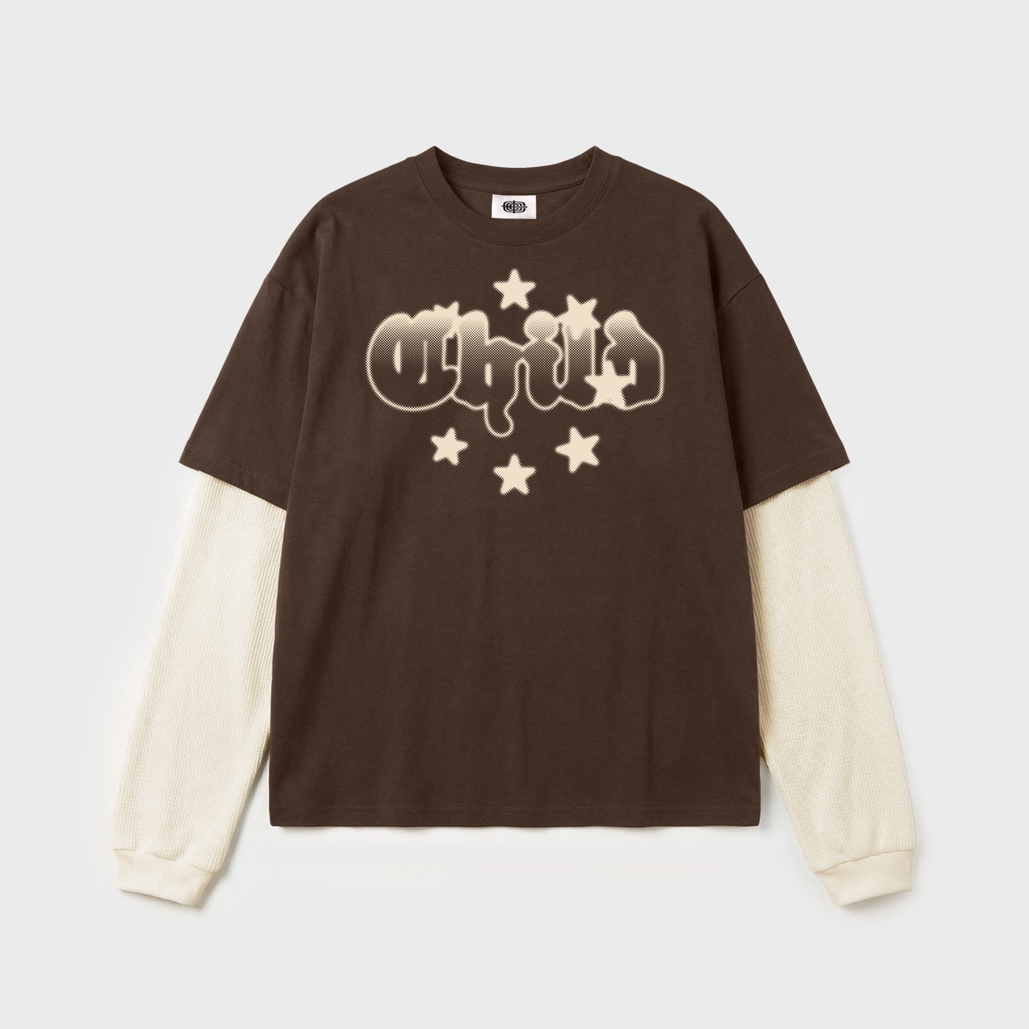 Layered Longsleeve Tee Brown