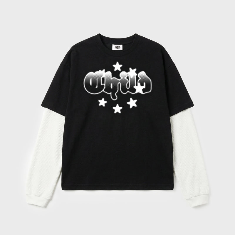 Layered Longsleeve Tee Black