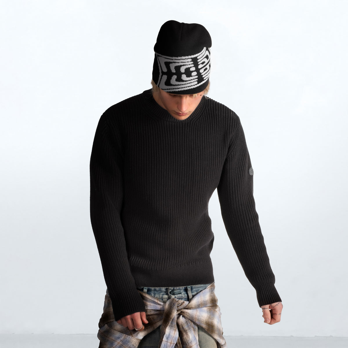 Heavy Knit Sweater Black
