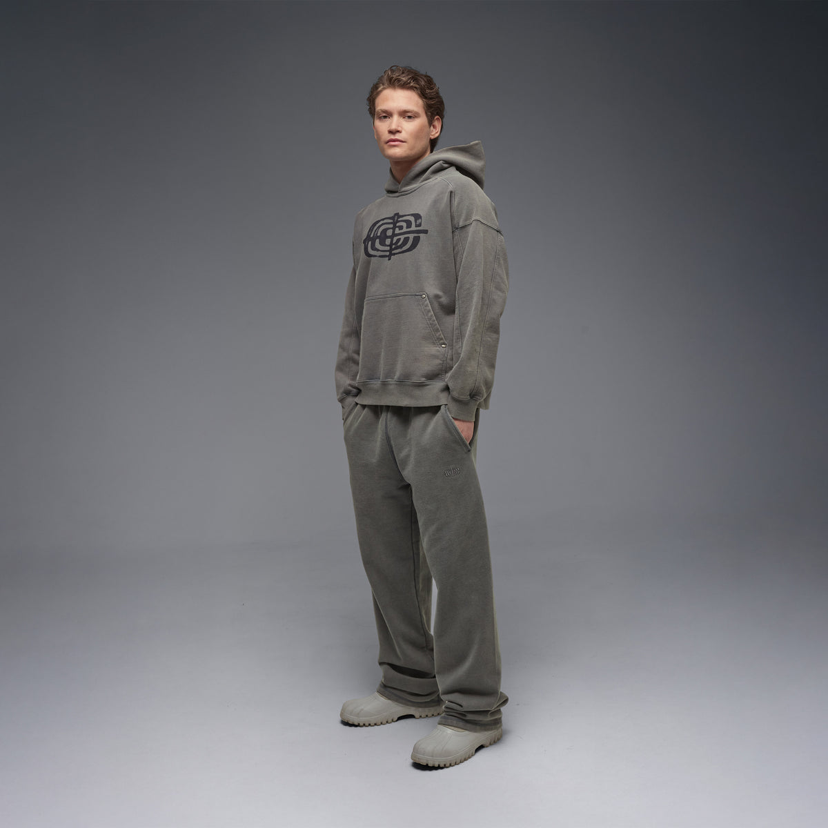 Rib Hoodie Mineral Grey