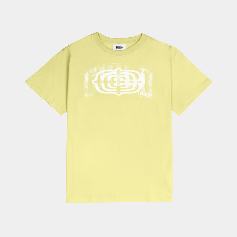 Double Print Tee Yellow Cream