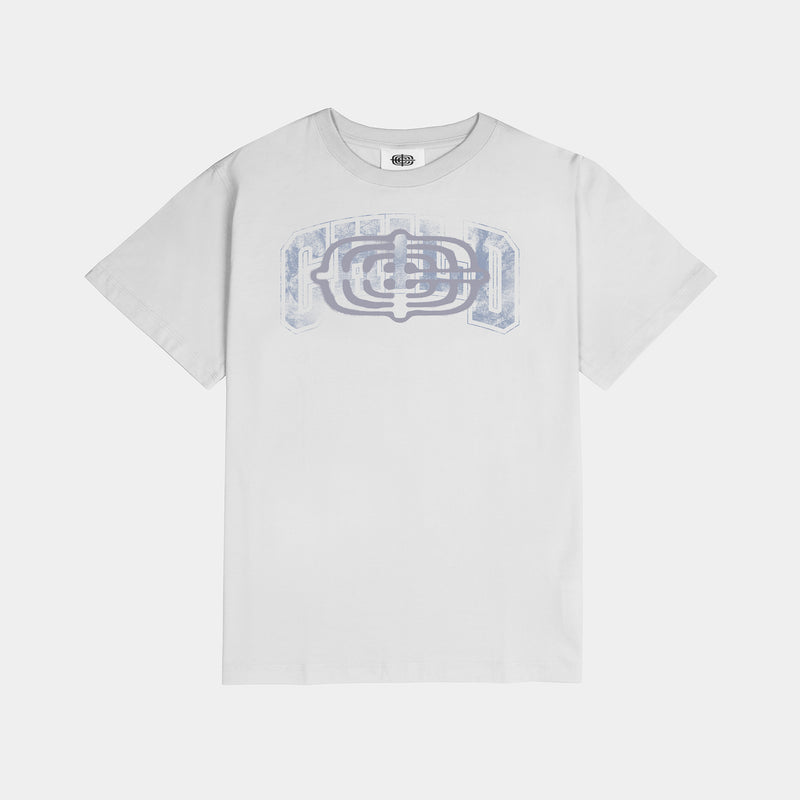 Double Print Tee White