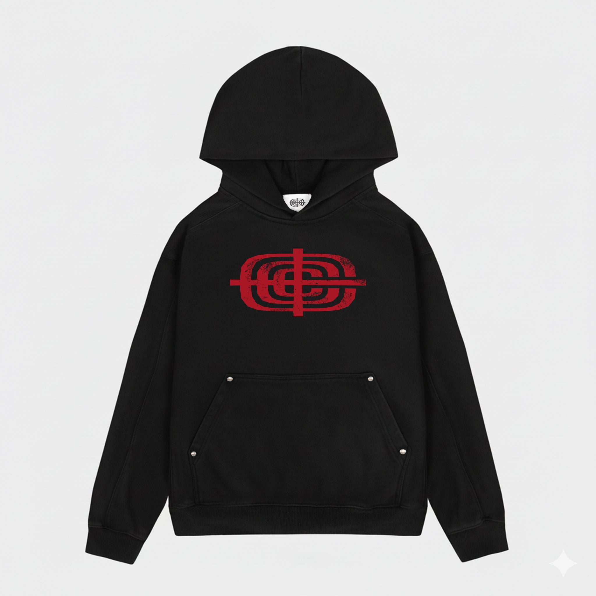 Rib Hoodie Black