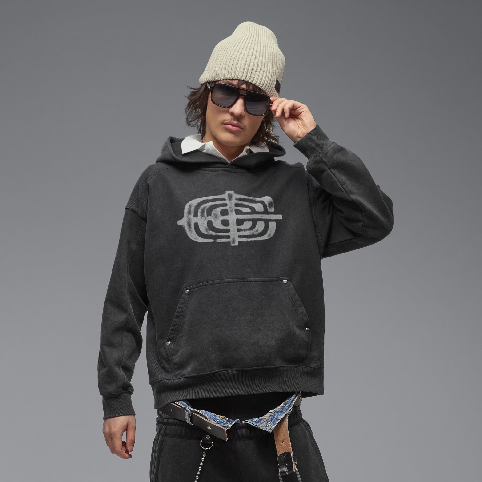 Studded Rib Hoodie